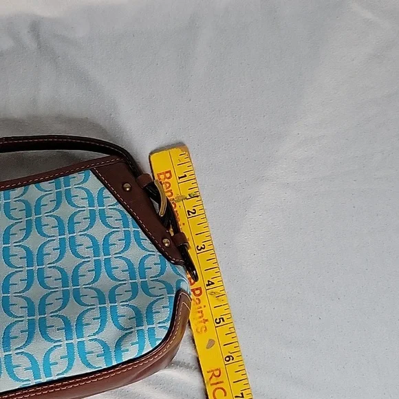 Fossil Monogram Canvas & Leather Shoulder Bag w/ Key - Picture 9 of 11